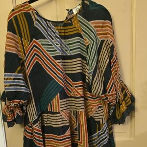 Colorful Geometric Women's Dress Or Blouse From dRA LOS ANGELES SIZE SMALL $198